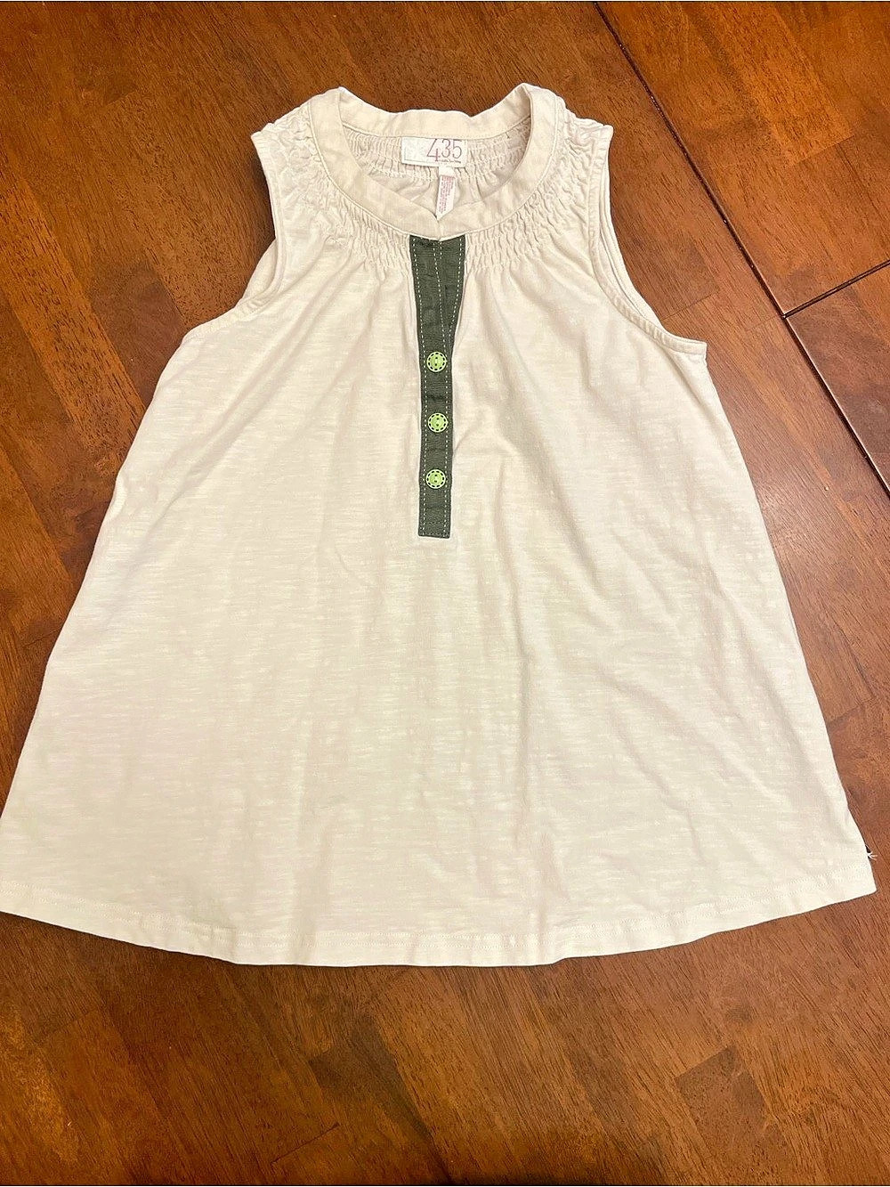 435 Kids Sleeveless Top in Cream Girls 12 Like New Matilda Jane